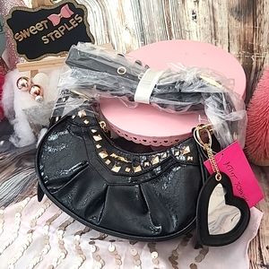 🖤Betsey Johnson Mirror Mirror Crossbody Bag Purse Black 🎁